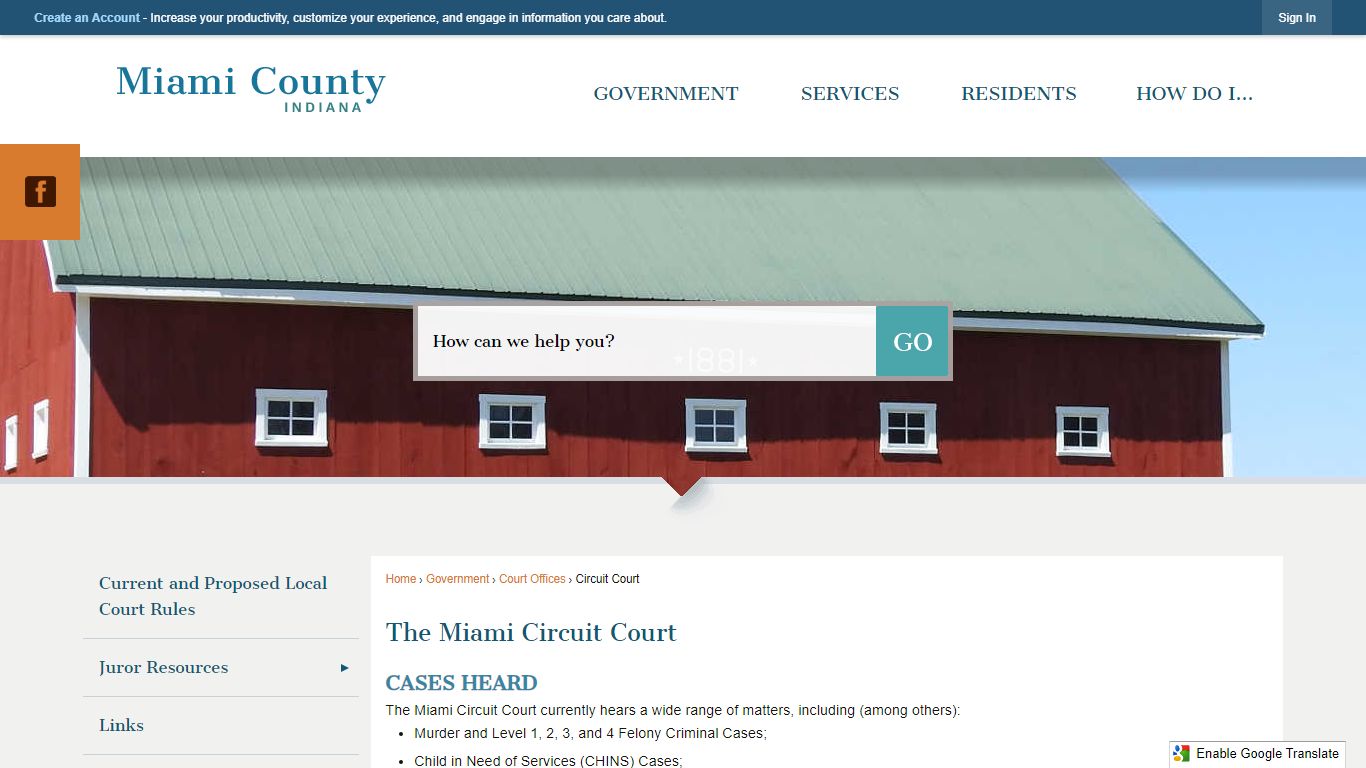 The Miami Circuit Court | Miami County, IN